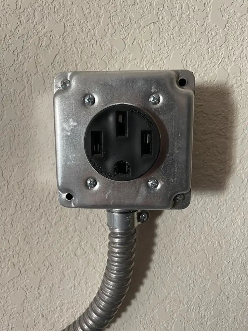 NEMA 14-50 outlet installed for Smart Home Electrical in Willow Springs